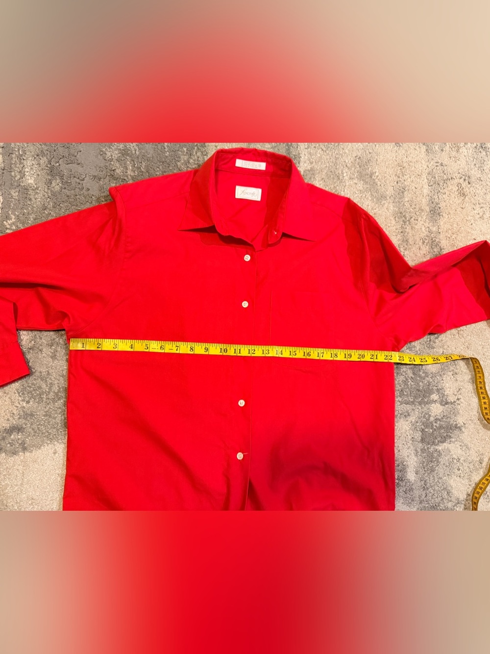 Foxcroft Red Button-Down Dress Shirt - Picture 4 of 5
